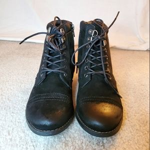 NEW WHITE MOUNTAIN Black Tifton Combat Boots